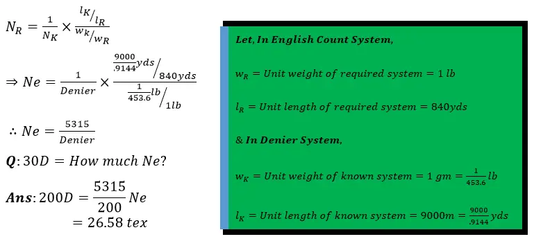 Yarn Count Convertion Yarn Count Convertion Table yarn count conversion | textile study center Conversion from direct to indirect (denier to Ne) system