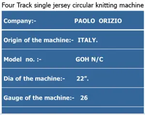 Four Track single jersey circular knitting machine specification | Tubular Fabric | Cut edge fabric | Selvedge Fabric | Feeder | Cylinder and Dial needle | Needle bed or needle carrier | Knitted Stitch | Parts of a knitting loop | Course and wale in machine | Course and wales | Types of Knitting | Fabric forming process | Knitting terms and definition | textile study center | textilestudycenter.com
