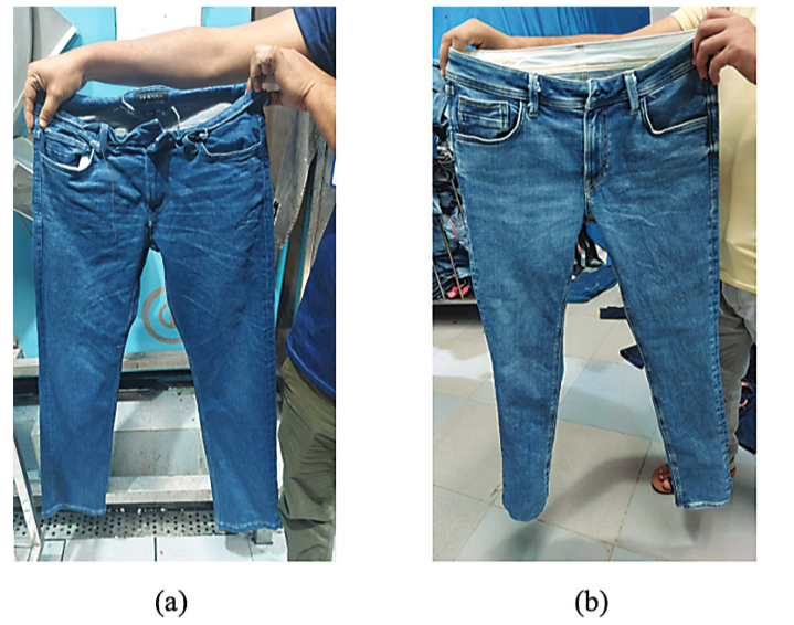 figure 3 denim a before washing b ozone washed