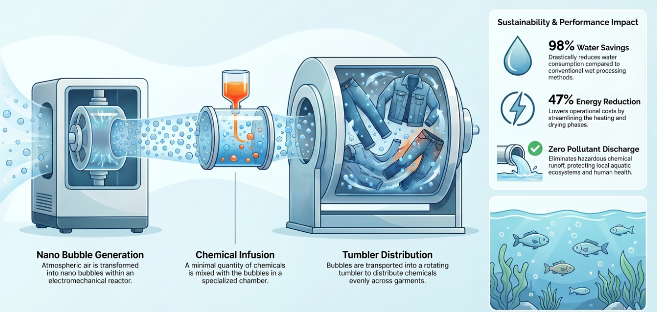 E-Flow: E-Flow Technology and Sustainability in the Garments Washing Industry: Nano Bubble Technology
