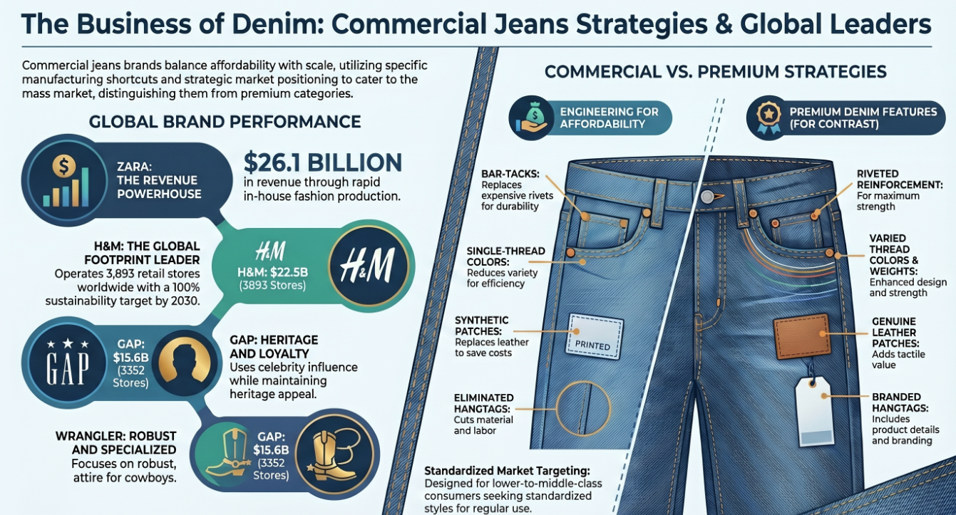 Commercial Jeans Brands: A Deep Dive into Gap, Wrangler, H&M, and Zara