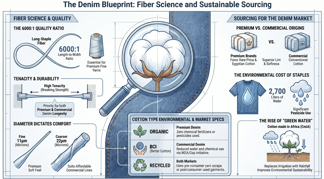 Cotton Fiber Properties: Length, Diameter, and Spinning Quality